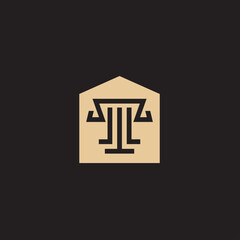 Gold Law is a logo design of a golden scale made from simple golden lines.