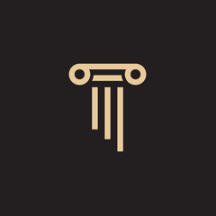 Gold Law is a logo design of a golden scale made from simple golden lines.