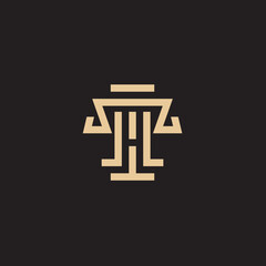 Gold Law is a logo design of a golden scale made from simple golden lines.