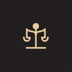 Gold Law is a logo design of a golden scale made from simple golden lines.