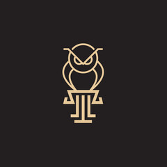 Gold Law is a logo design of a golden scale made from simple golden lines.