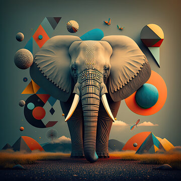 Abstract background with Elphant