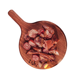 Ingredients for a typical brazilian meal feijoada - PGN file in top view. (Ingredientes para feijoada)