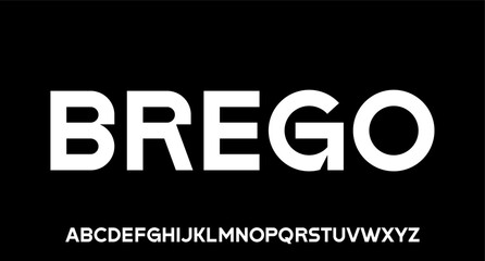 BREGO modern futuristic modern geometric font	
