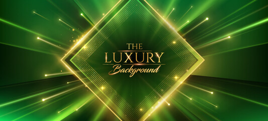 Green Golden Award Background. Diamond Luxury Graphics. Stage Motion Visuals. Islamic Eid Festival Post. Elegant Luxury Shine Modern Template Certificate. Spotlight Rays Coming Stars Effect.