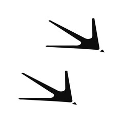 Bird Footprint Icon Isolated on White Background