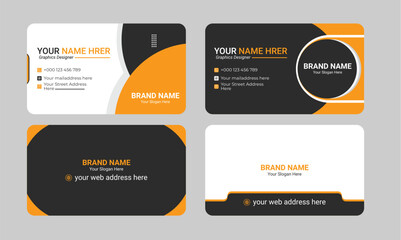 Set of modern business card print templates. Personal visiting card