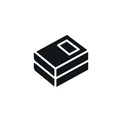 Stack of books simple glyph icon. Vector solid isolated black logo illustration.