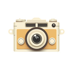 Camera icon, colored, cartoon, isolated with transparent background.