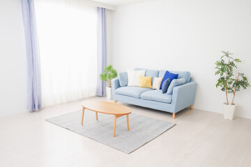 誰もいないシンプルな部屋