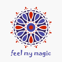 Asian ornamental emblem. Oriental geometric logo template. Vector arabic circular mosaic mandala