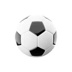 Fototapeta na wymiar 3d rendering black and white soccer ball icon. 3d render solid or hollow inside ball of elastic material icon.