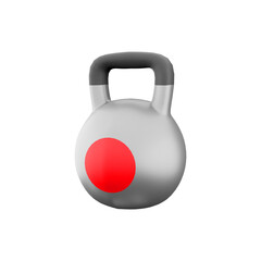 Naklejka na ściany i meble 3d rendering sports kettlebell icon. 3d render a specially made object of a given mass, having a special shape and other design features icon.