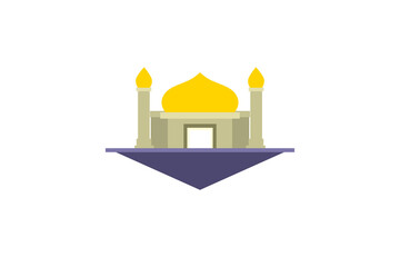 mosque illustration, mosque icon with elegant concept, perfect for ramadan design