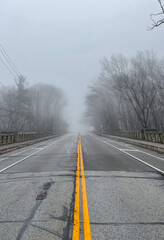 Fototapeta premium road in the fog
