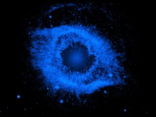 blue helix nebula galaxy background