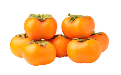 ripe persimmons isolated on transparent png