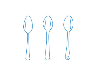 Fork and spoon icon, vector, flat design. Fork & Spoon Restaurant Icon. spoon vector illustration.