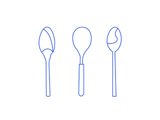 Cutlery icon. Spoon, forks. restaurant business concept, vector illustration. Fork & Spoon Restaurant Icon. Silhouette of a metal spoon