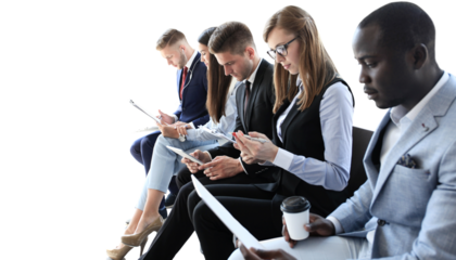 Business people waiting for job interview