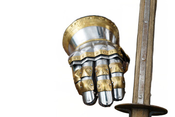 Knight's Gauntlet of Metal and Sword