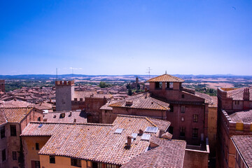 The medieval city of Siena in Tuscany, Italy