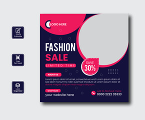 Big sale and Fashion sale instagram post collection with photo banner design , promotional banner design 
