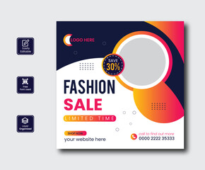 Big sale and Fashion sale instagram post collection with photo banner design , promotional banner design 
