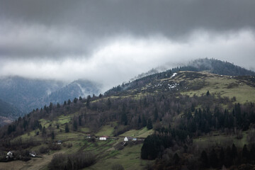 Paysage de montagne dans les Vosges France