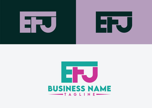 Letter EFJ logo design, EFJ letter logo