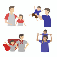 Happy Father's Day. Fathers in the community brought their children together.