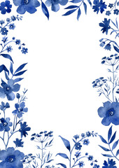 blue flowers frame
