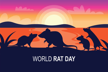 World Rat Day background.
