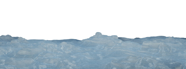 透明な背景に分離された雪と氷の景色。 - obrazy, fototapety, plakaty