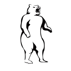 bear silhouette logo design. wild animal sign and symbol.