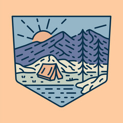 Camping in the good nature graphic illustration vector art t-shirt design