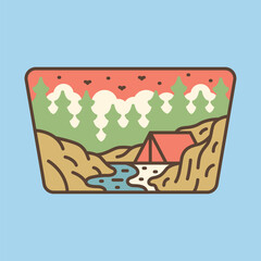 Camping graphic illustration vector art t-shirt design