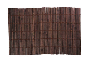 Wooden dining table mat isolated. PNG file.