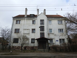 the house built up in xx century in konigsberg, east prussia, now - kaliningrad, russia