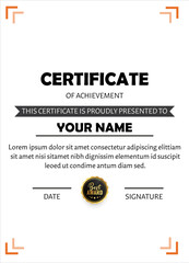 Fototapeta na wymiar Certificate template with Luxury and modern pattern,.Qualification,achievement
