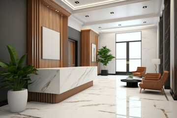 modern luxury hotel and office reception