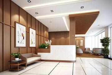 modern luxury hotel and office reception