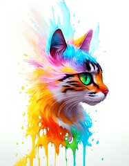 Splash art of a cat head