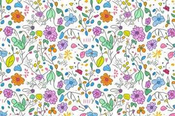 Floral vintage background full pattern (Ai generated)