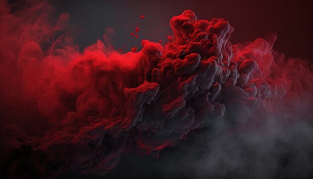  a red and black background with smoke in the middle of the image and a red and black background with smoke in the middle of the image.  generative ai