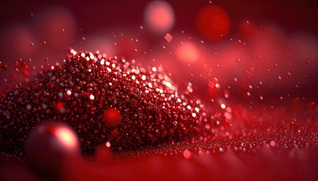  a close up of a red background with drops of water on the surface of the image and the background is blurry and blurry.  generative ai