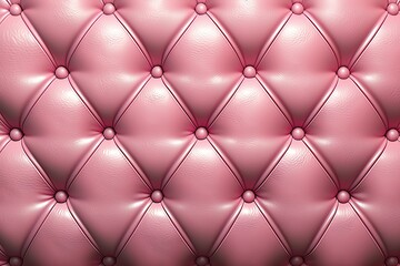 Pink leather capitone background texture (Ai generated)