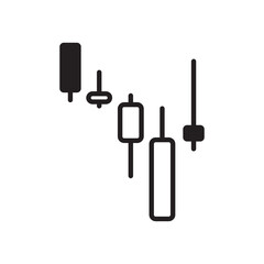 Business candle stick graph chart. Vector illustration
