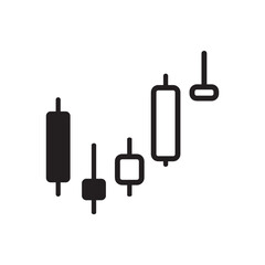 Business candle stick graph chart. Vector illustration