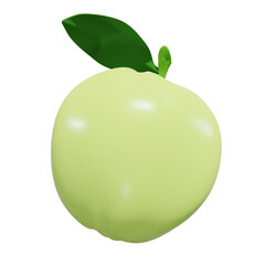 Crystal guava jambu cristal fruit 3d render illustration, icon,view, render, hd,  premium quality, alpha background, PNG format, sweet, healthy, fresh, nature, plant, tree, trees